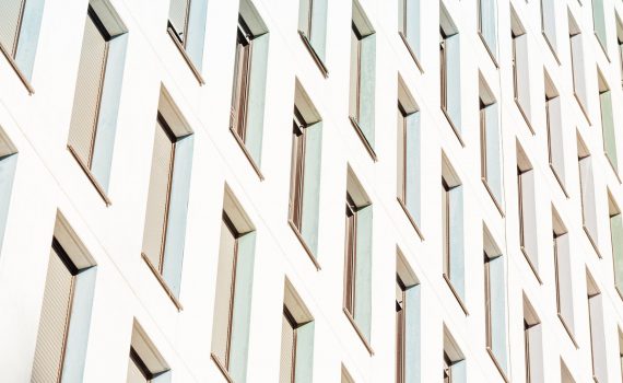 rows of windows of modern building