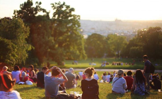 group of people enjoying music concert